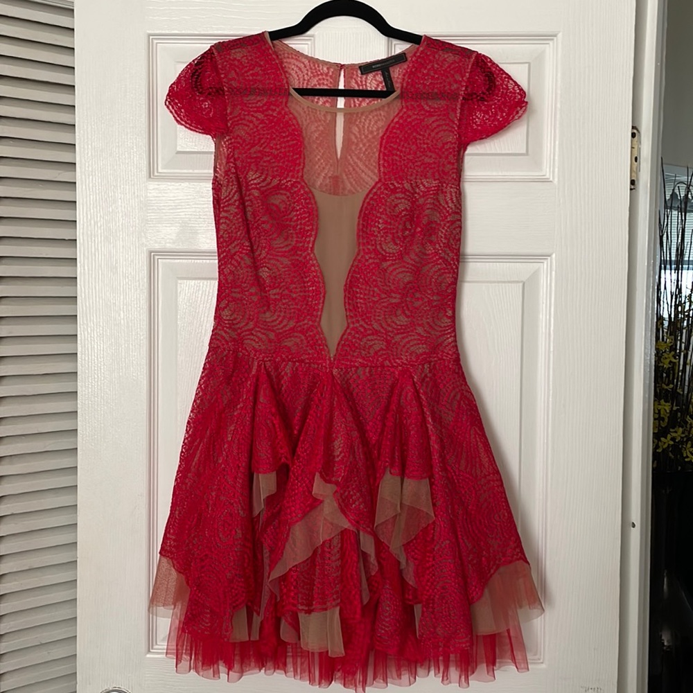 BCGB Red Lace Rochelle Dress